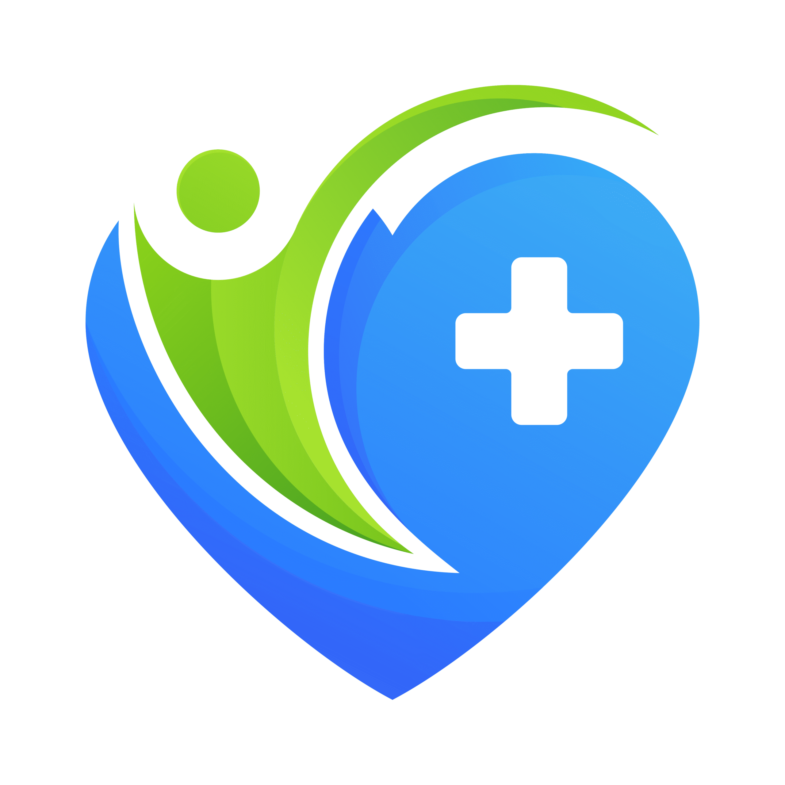 Medical health logo design on transparent background PNG scaled